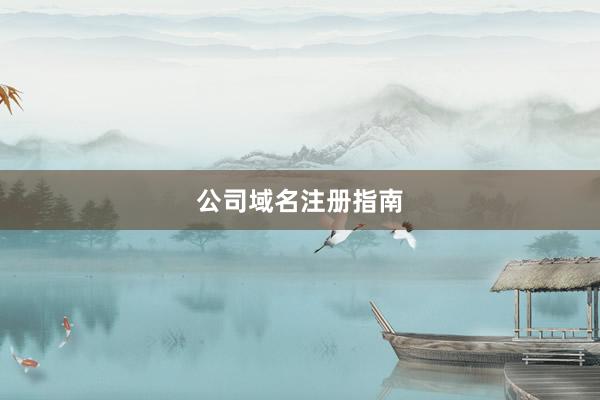 公司域名注册指南
